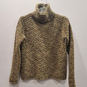 Eileen Fisher Petite Small 100% Merino Wool Turtleneck Sweater Minimalist Luxury